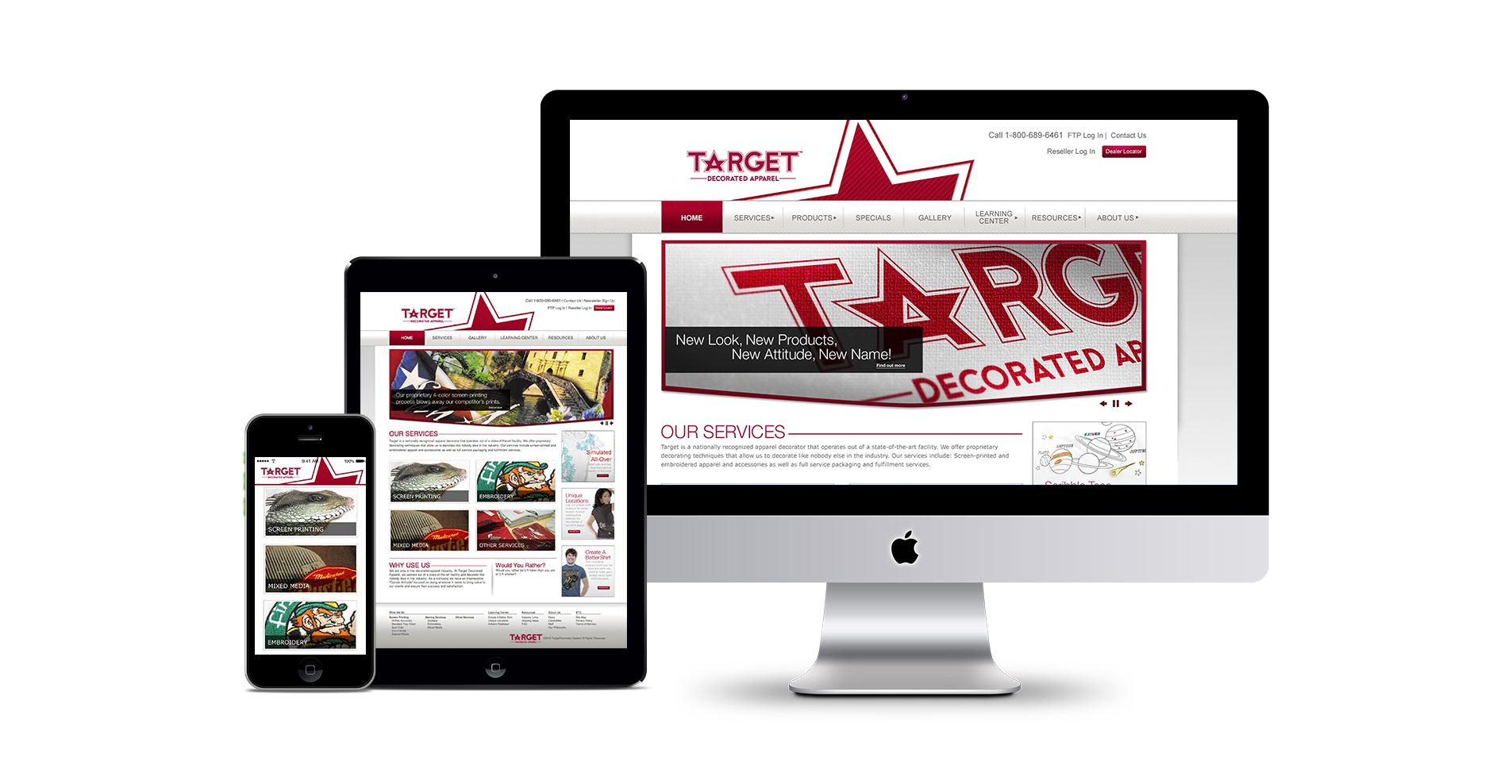 Target responsive website